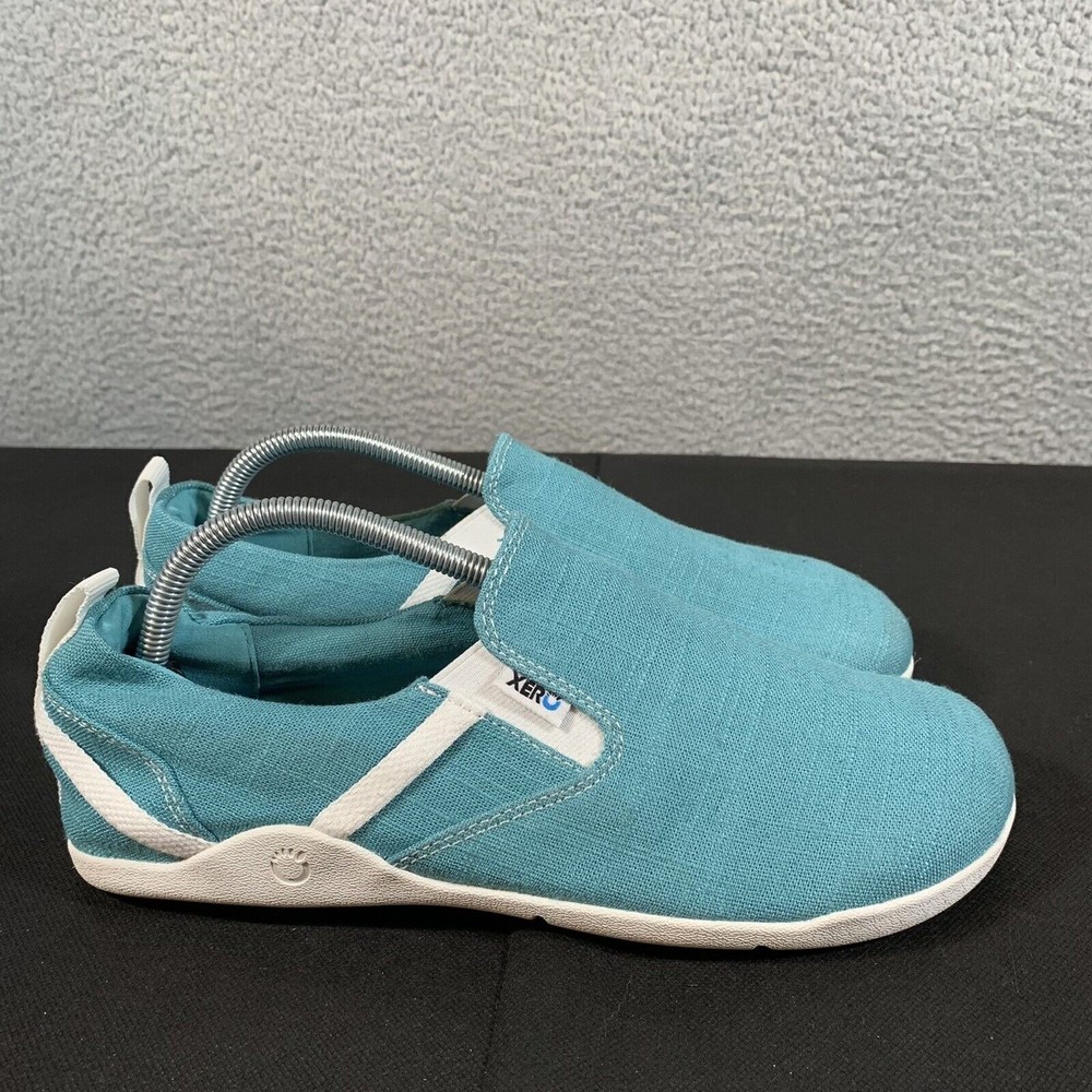 Xero Shoes Aptos Canvas Slip On Shoes US Womens 10 Blue Barefoot EUC